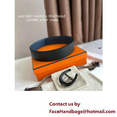 Hermes Luck belt buckle  &  Reversible leather strap 38 mm 03 2023